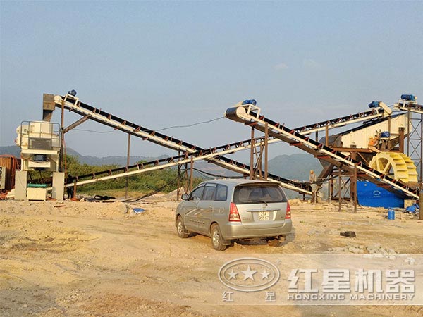 湖南石灰巖制砂加工現場 湖南石灰巖制砂加工現場