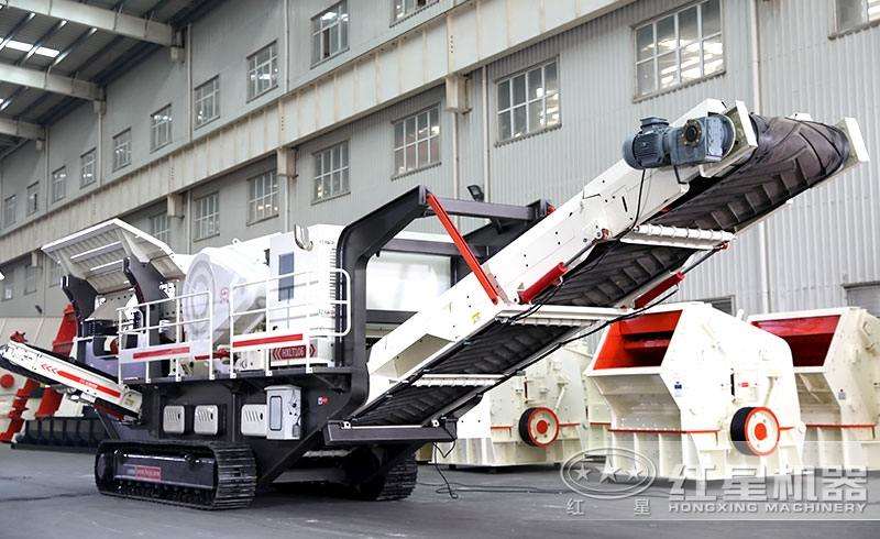 機電兩用型的流動式粉碎機:配履帶顎破機 機電兩用型的流動式粉碎機:配履帶顎破機