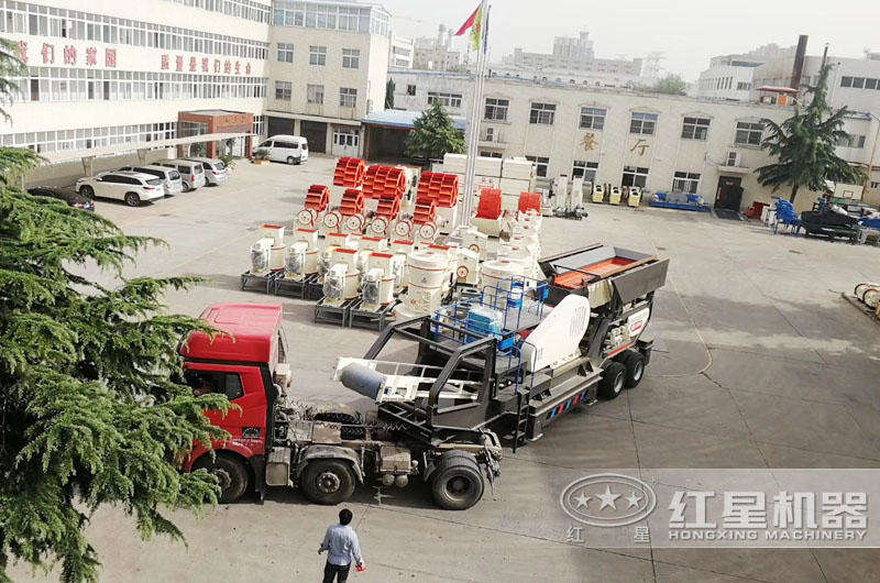 紅星移動(dòng)制砂機(jī)價(jià)格便宜，發(fā)往客戶現(xiàn)場