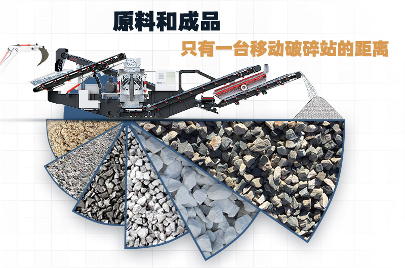 移動式小型碎石機(jī),原料和成品只有一臺設(shè)備的距離 移動式小型碎石機(jī),原料和成品只有一臺設(shè)備的距離
