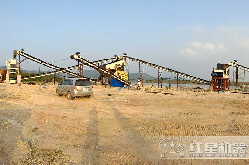 湖北十堰時產200噸河卵石制砂生產線 湖北十堰時產200噸河卵石制砂生產線