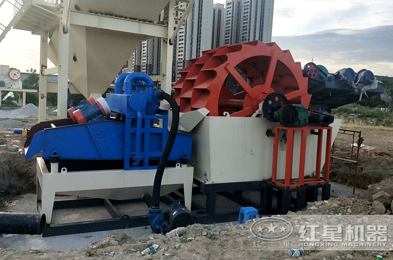 機(jī)制砂洗砂脫水現(xiàn)場(chǎng) 機(jī)制砂洗砂脫水