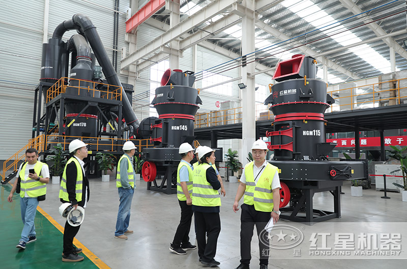 客戶來廠考察磨粉機(jī)設(shè)備